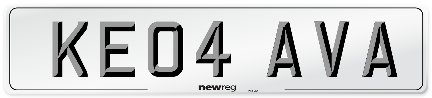 KE04 AVA Number Plate from New Reg